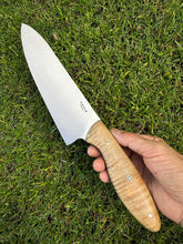 Load image into Gallery viewer, 8"Chef_Curly Koa wood handle (White Koa)