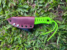 Load image into Gallery viewer, EDC Skinner Lite with Lime Green Paracord
