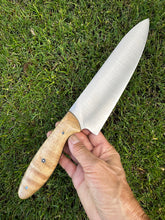 Load image into Gallery viewer, 8&quot;Chef_Curly Koa wood handle (White Koa)
