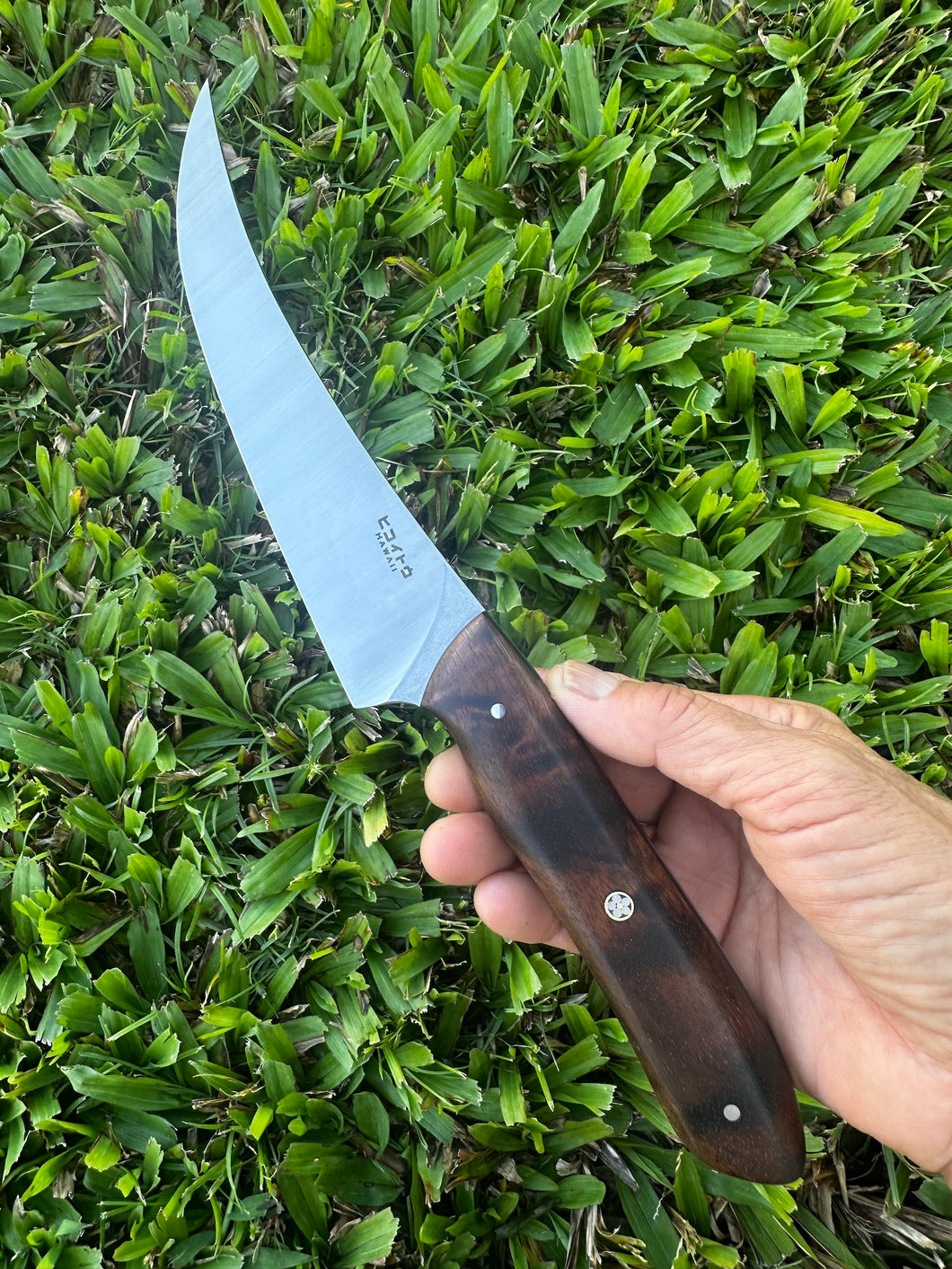 'Eka Large_Curly Koa wood handle