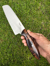 Load image into Gallery viewer, 6&quot; Santoku_Curly Koa wood handle
