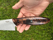 Load image into Gallery viewer, 6&quot; Santoku_Curly Koa wood handle
