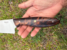 Load image into Gallery viewer, 6" Santoku_Curly Koa wood handle
