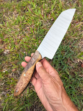 Load image into Gallery viewer, 6" Santoku_Mango wood handle
