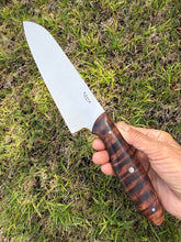 Load image into Gallery viewer, Santoku_Curly Koa wood handle (A)
