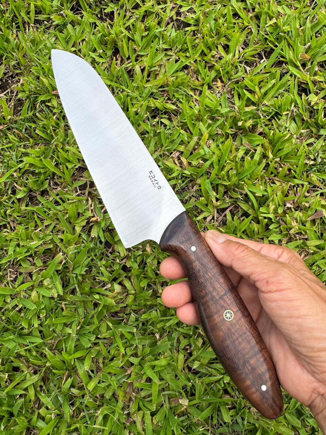 Santoku_Curly Koa wood handle