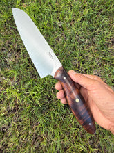Load image into Gallery viewer, Santoku_Curly Koa wood handle

