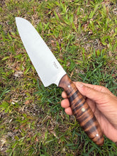 Load image into Gallery viewer, Santoku_Curly Koa wood handle (A)
