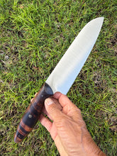 Load image into Gallery viewer, Santoku_Curly Koa wood handle
