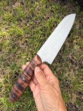 Load image into Gallery viewer, Santoku_Curly Koa wood handle (A)
