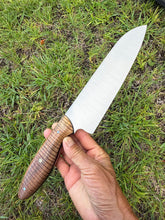 Load image into Gallery viewer, Santoku_Curly Koa wood handle (White Koa)
