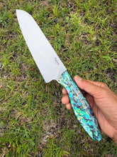 Load image into Gallery viewer, Santoku_Paua handle
