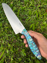 Load image into Gallery viewer, Santoku_Paua handle
