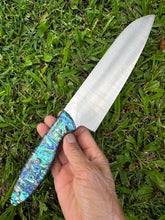 Load image into Gallery viewer, Santoku_Paua handle
