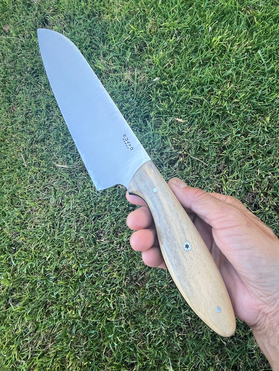 Santoku_Norfolk Pine wood handle