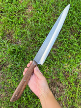 Load image into Gallery viewer, 12&quot; Sashimi_Curly Koa wood handle (acid etch)
